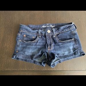 Low rise jean shorts
